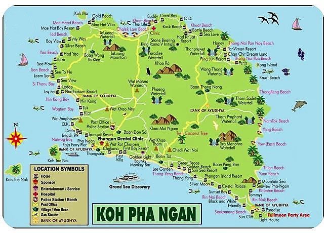 mapa koh phangan